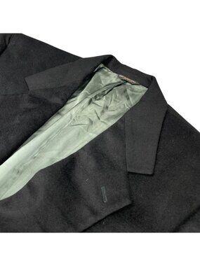 Joseph & Lyman Men's 100% Cashmere 2-Button Blazer Black • USA • 44R